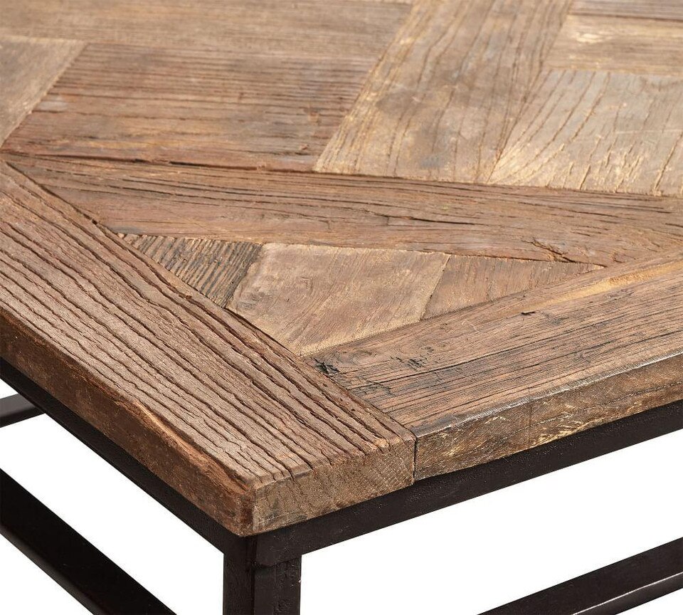 Parquet 23.5" Reclaimed Wood End Table